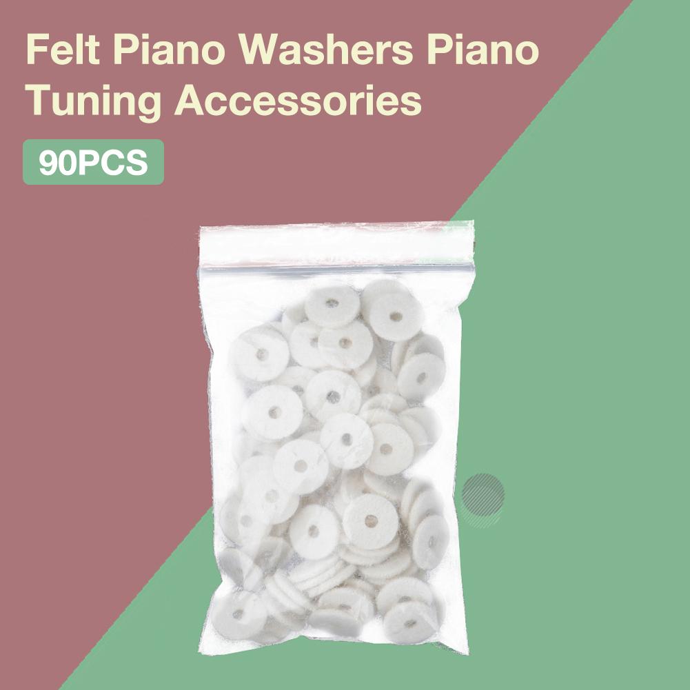 90pcs Piano Accessories Tuning Tools Wool Felt Ring Pad Woollen Washers for Piano Accessories