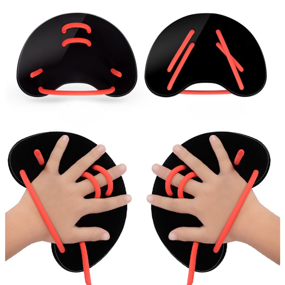 Swim Webbed Swim Webbed Paddling Palm Swimming Training Equipment Free Size (Yellow)