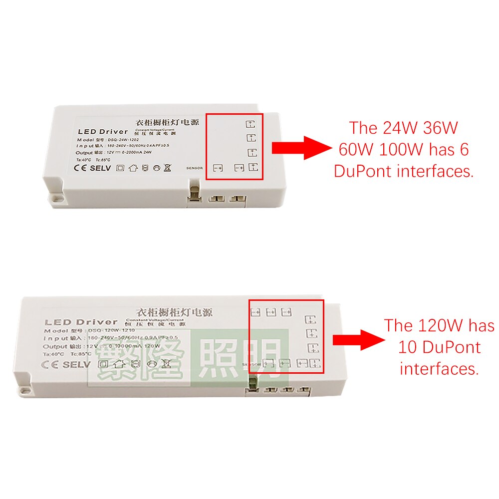 DC12V Cabinet Lamp Power Supply 220v To 12v Ultra-thin LED Driver 60W 100W DuPont Drive Transformer Dedicated For Wardrobe Light
