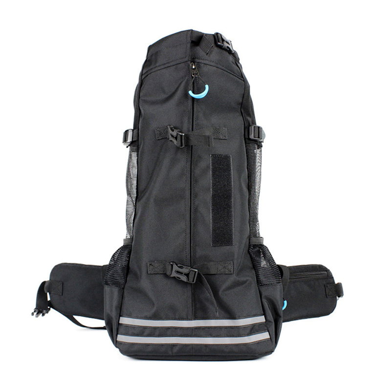 Mochila de viaje impermeable para perros medianos, bolsa de transporte para mascotas con correas ensanchadas y gruesas, a la , para estar cómoda, Corgi, Shiba, Inu: L-suit 9.0-18.0kg / Black