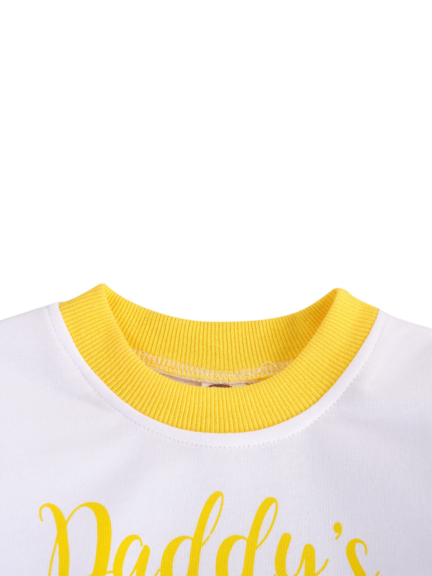 Meisje Tweedelige Set, Kinderen Kleuraanpassing Draad Gezoomd Shirt Crew Neck Top Zonnebloem Print Broek
