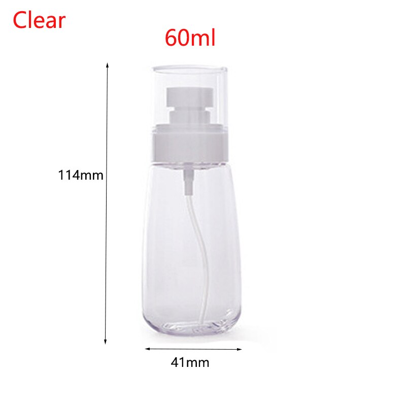 30/60/80Ml Draagbare Parfum Spray Fles Plastic Hervulbare Parfumflesjes Transparante Lege Spray Fles Cosmetische Container: Clear 60ml