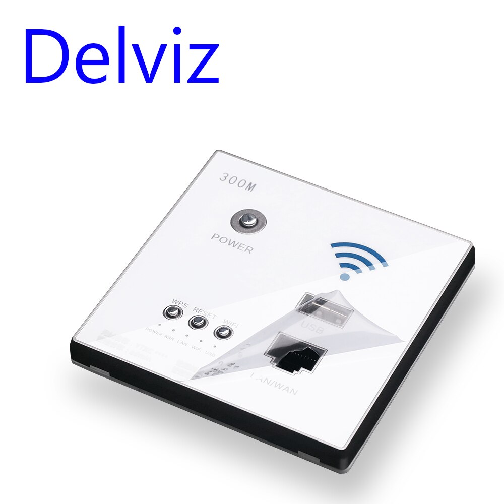 Delviz enchufe WiFi inalámbrico Rj45, AP Relay Smart usb Socket, panel de cristal, 220V de potencia, enrutador integrado de 300Mbps WIFI pared