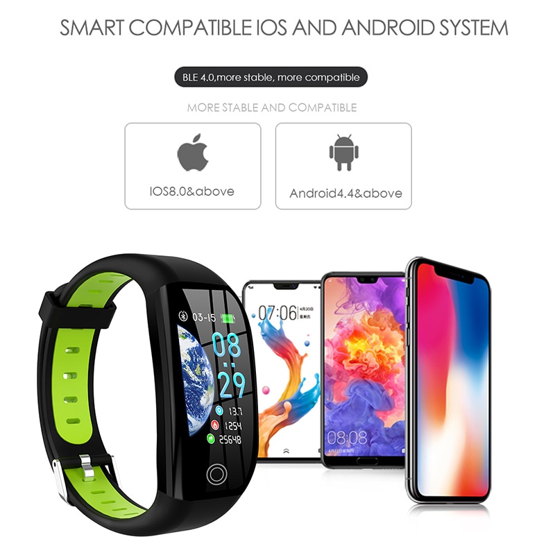 F21 Smart Fitness Bracelet Heart Rate Monitor Activity Tracker Health Wristband Pedometer Smartband Men Women For Android IOS