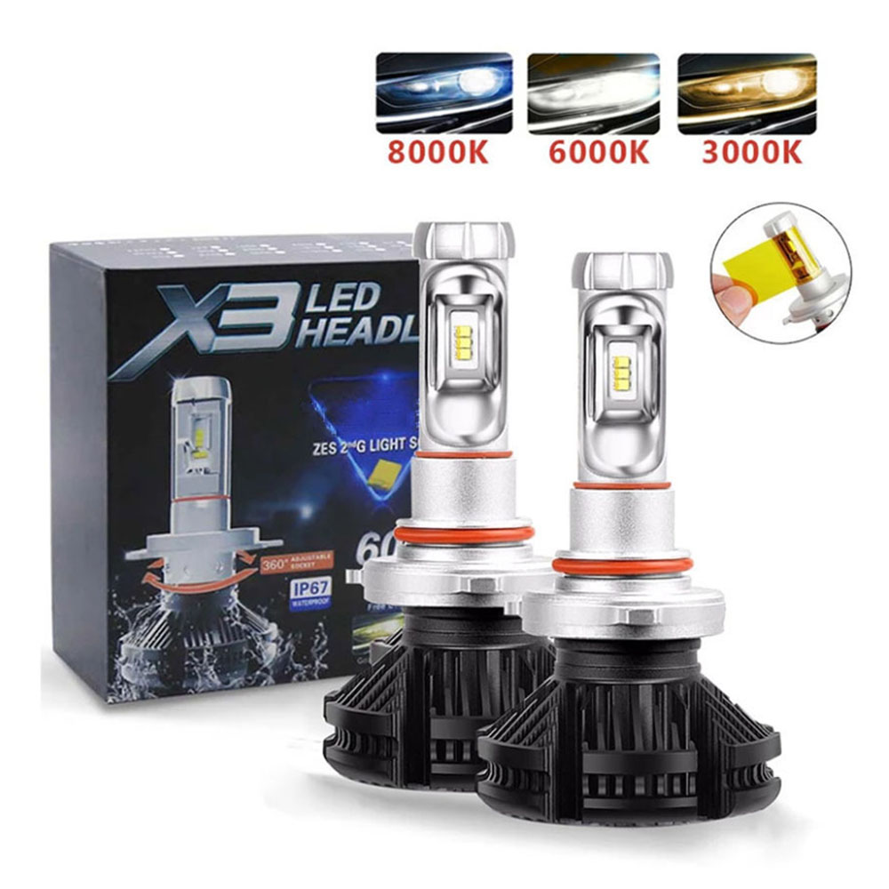 Bil led-strålkastarlampor 50w strålkastare bil bilbelysning zes  h4 led  h7 lampor turbo led  h11 hb3 9005 hb4 9006 helljus halvljus dimljus: H7