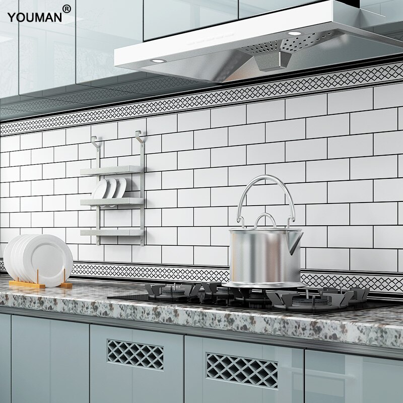 Furniture Renovation Sticker Kitchen Cabinet Wardrobe Decoration Wallpaper Bathroom Waterproof Cupboard Table PVC Marble Sticker