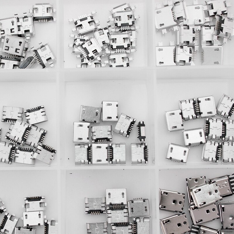 Micro-Usb-anschluss 240 Pcs/Box 24 Modelle Buchse Jack Micro-USB Anschlüsse Set