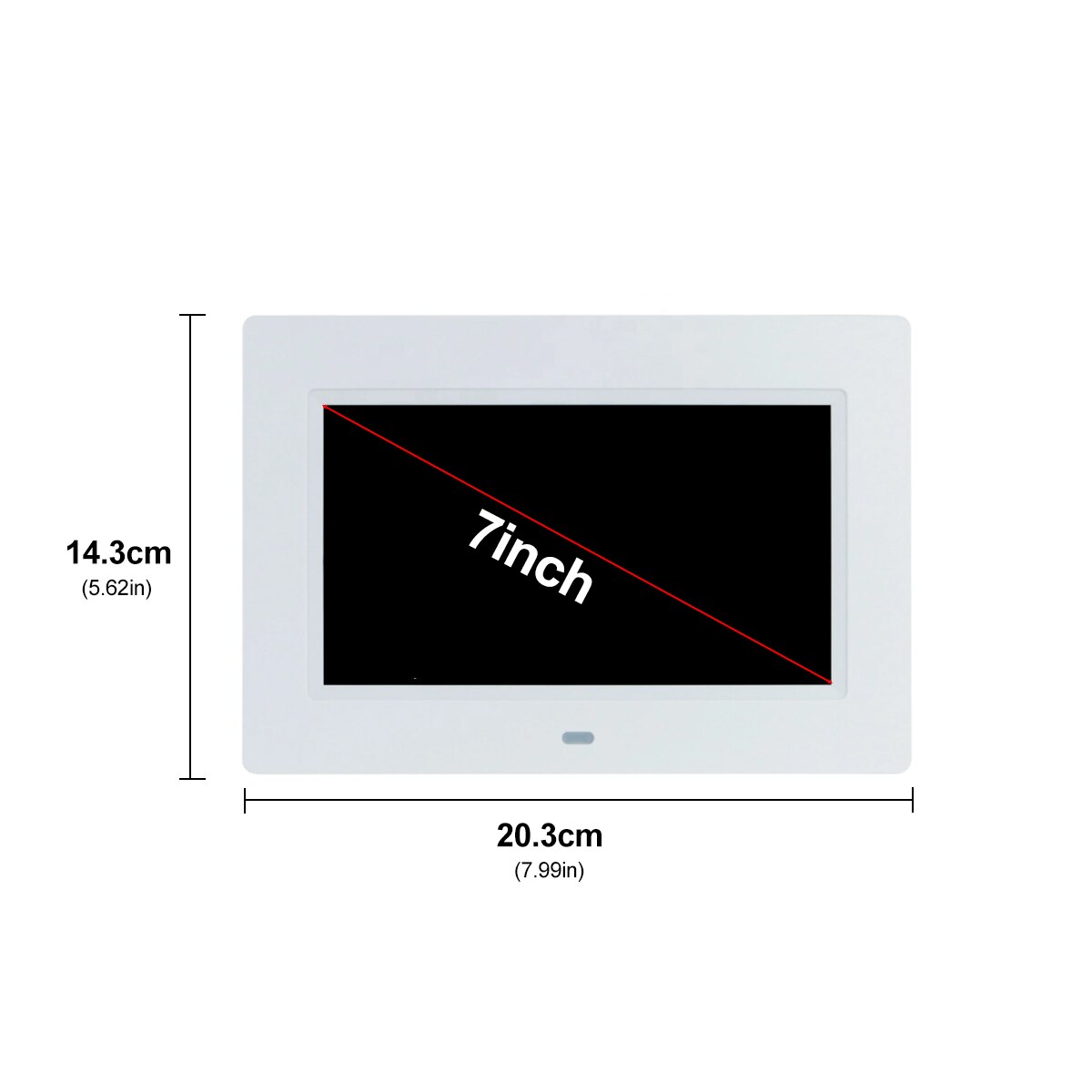 7 Inch Hd Led Display Wekker Digitale Fotolijst Klok Elektronische Desktop Display Home Decor Klok Automatische Helderheid