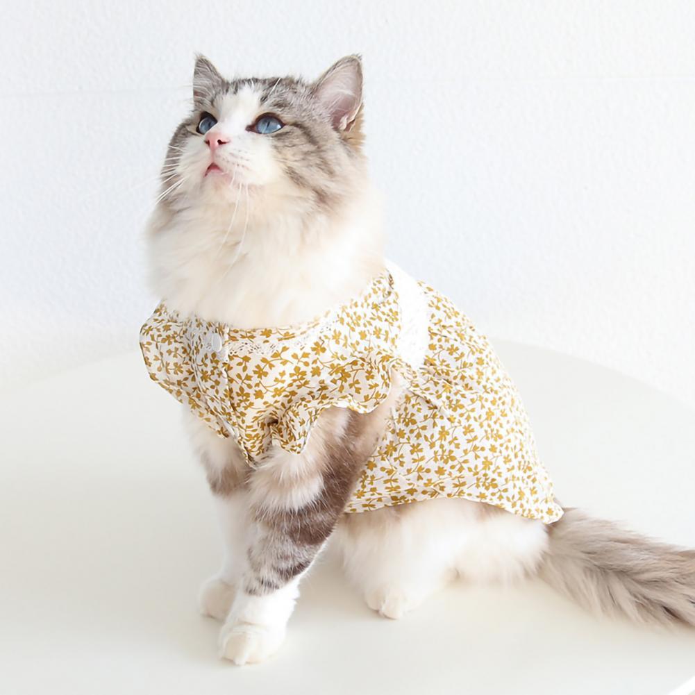 Modieuze Pet Rok Mooi Ogende Mooie Sier Bloemenprint Huisdier Rok