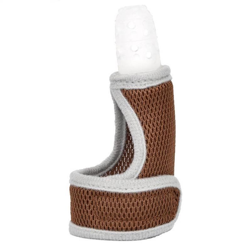 Bébé Silicone molaire doigt manchon bébé respirant pouce manchon maternité enfant main Anti-morsure dents colle K8E7: I