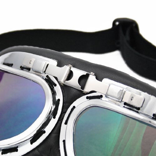 Vintage Aviator Goggles Ski Snowboard Schaatsen Sneeuwscooter Anti-Uv Zonnebril Retro Vliegende Pilot Jet Helm Bril Eyewear UV400