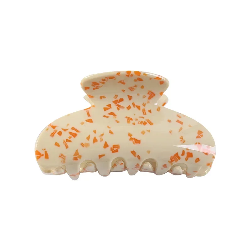 3.35 Inch Korean Style Acrylic Sheet Printing Hair Claw for Women ladies Crab Shaped Hair Clip Clamps Hair Jewelry