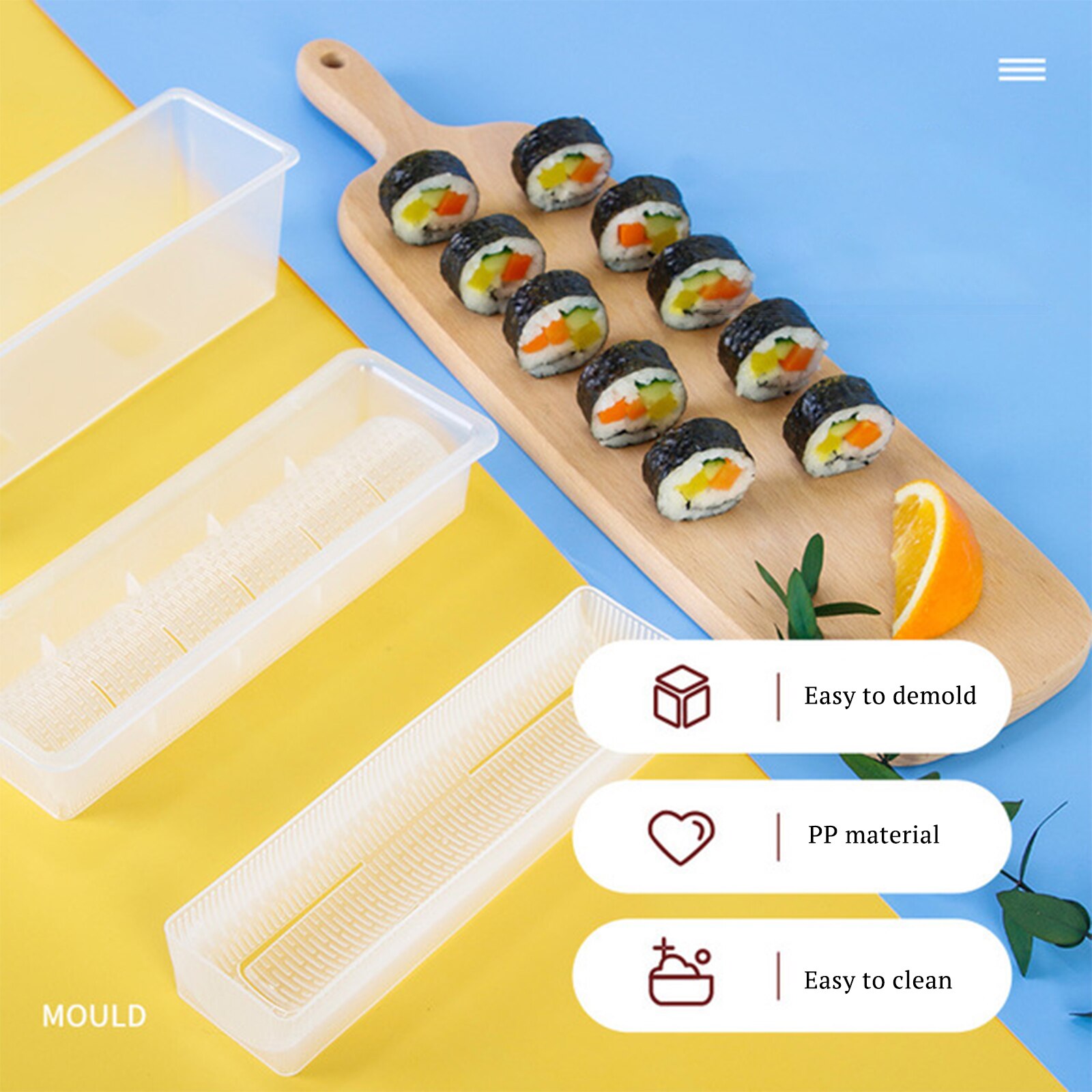 Rouleau de boule de riz japonais, moule à Sushi, presse antiadhésive bricolage outils de fabrication de Sushi, accessoires de cuisine