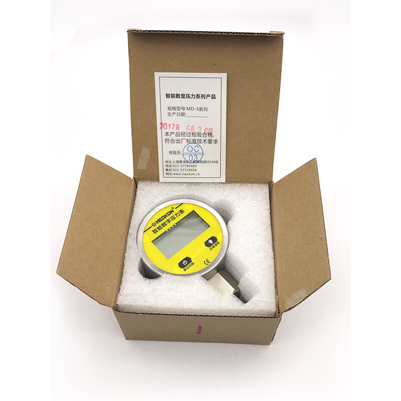 Manómetro digital inteligente de acero inoxidable, dispositivo electrónico de alta precisión para presión de agua, aceite y gas, 0.6Mpa-25Mpa