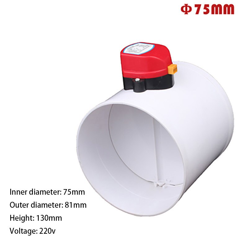 PVC Dämpfer Luft Ventil AC220V DC12V 24V Motorisierte Überprüfen Ventil für 3/4/5/6/8 zoll Rohr 80/100/125/150/200mm