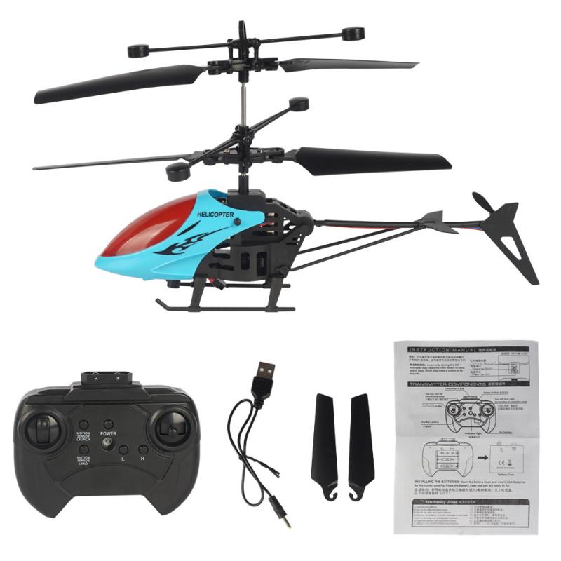 2.4G Remote Control Helicopter Two Way Remote Control Flying Fish With Gyroscope Light Model Aircraft For Kids Year: Type B 01