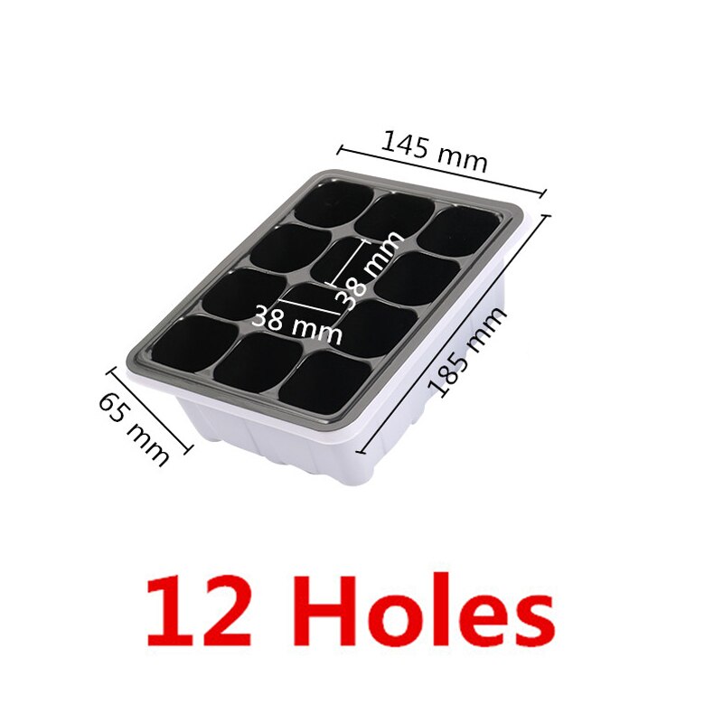 2 Pcs 6 Cell 12 Cell Cultivation Box with Breathable Holes Home Garden Germination Nursery Pot Succulents Seedling Grow Box: 12 Holes