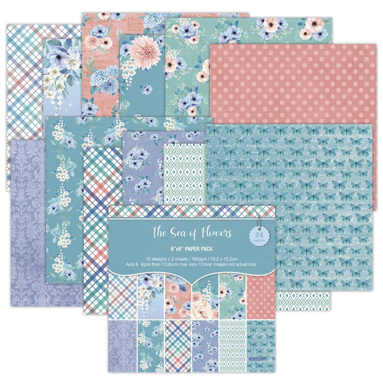 Papier Scrapbooking Fleur Rose, Pack à Motifs, Fond