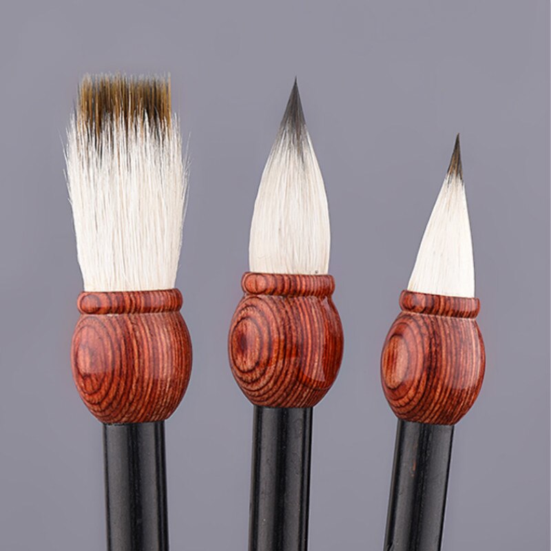 Chinese Painting Calligraphy Brush Woolen Purple Rabbit Hair Chinese Brush Short Peak Calligraphy Painting Practice Art Brush