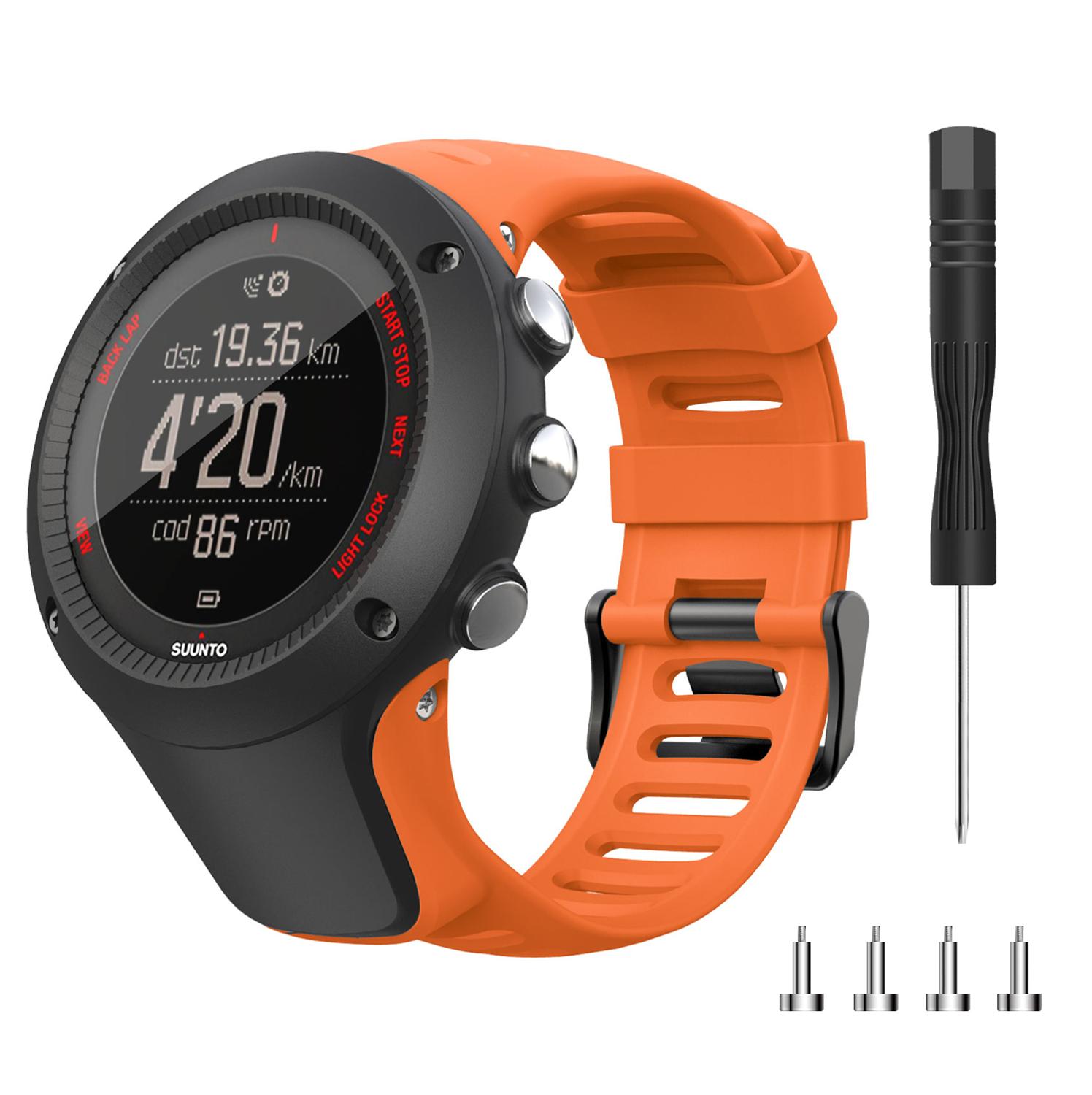 Correa de reloj deportiva para Suunto Ambit, pulsera de silicona transpirable, correa de reloj para SUUNTO Ambit1 Ambit 2 Ambit3: Caqui