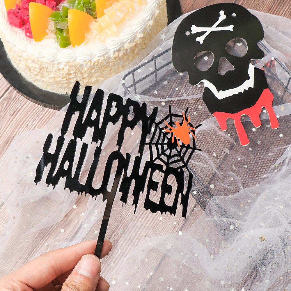 Halloween cupcake toppers dekorer blokk buh Alv spøkelse edderkopp heks lue katt kake dessert kake dekorasjon toppers festutstyr