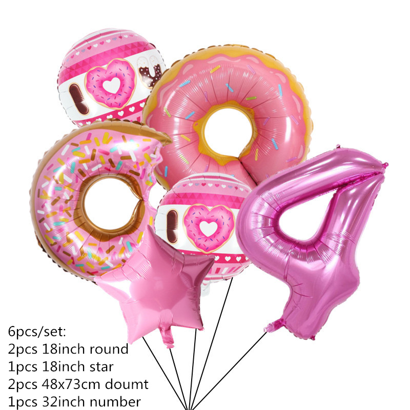Donuts Dinner Plates Party Supplies Tableware Napkins Tablecloth Balloons Donut Grow Up Birthday Party Baby Shower Decorations