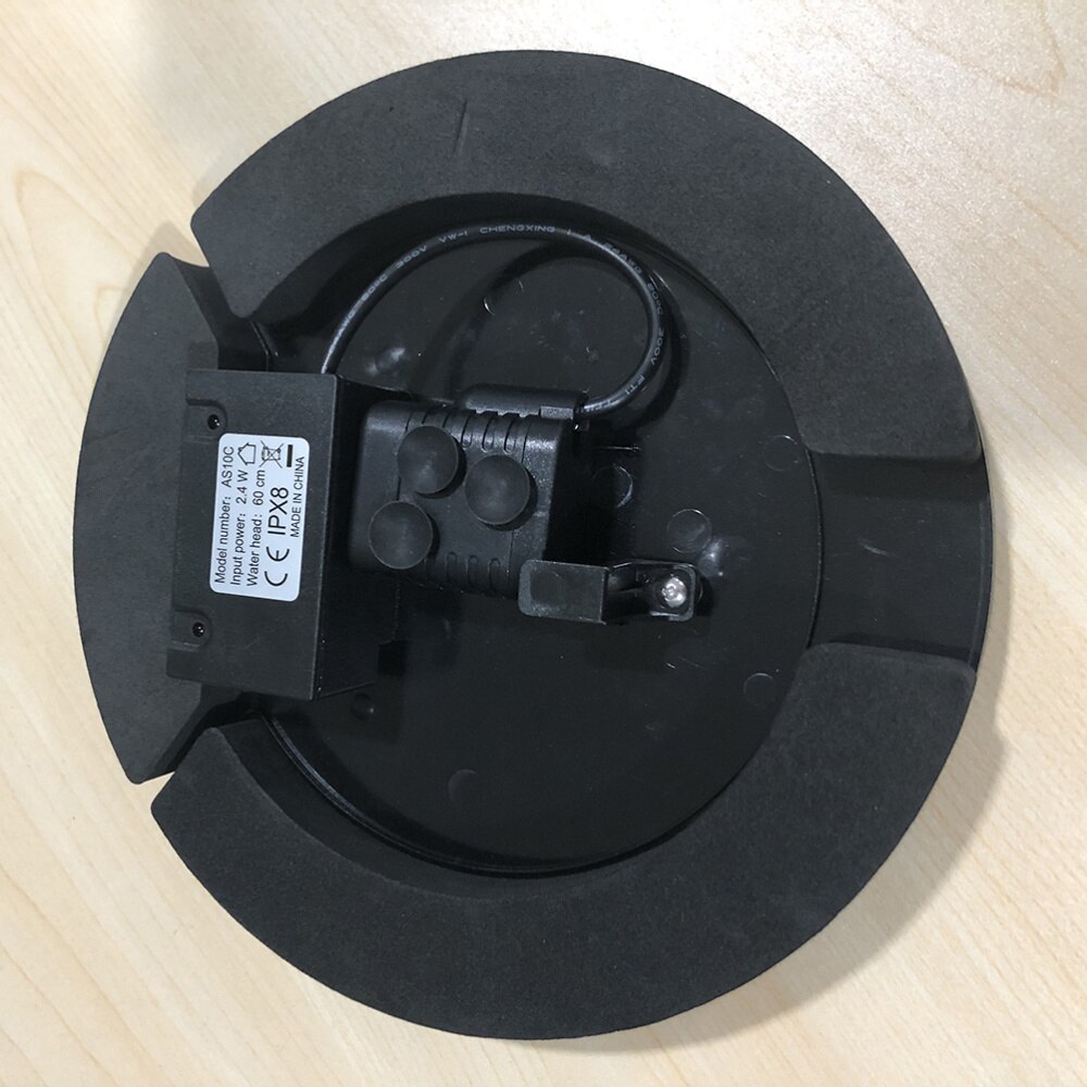 2.4W Solar Floating Fountain Solar Powered Fountain Pond Decoration Use Floating Fountain(Black)