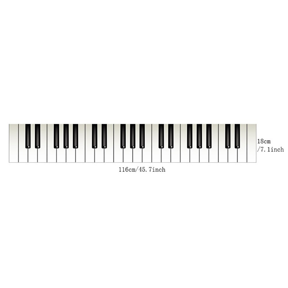 2 uds Piano teclado impermeable escaleras pegatinas calcomanía extraíble ornamento del hogar
