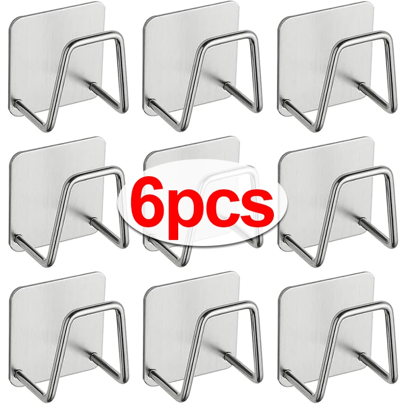 1-6 stücke Küche Edelstahl Waschbecken Schwämme Halter Selbstklebende Ablauf Trocknen Rack Regal Haushalt Wand Haken Lagerung veranstalter