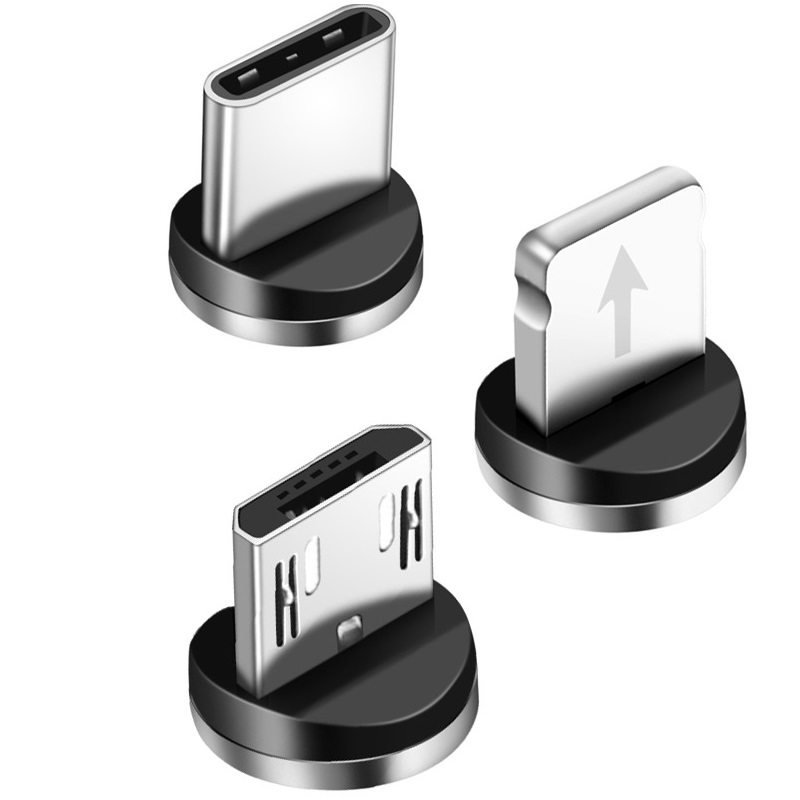 Ronde Magnetische Kabel Plug Type C Micro Usb C 8 Pin Stekkers Snelle Opladen Adapter Telefoon Microusb Type-C magneet Charger Plug