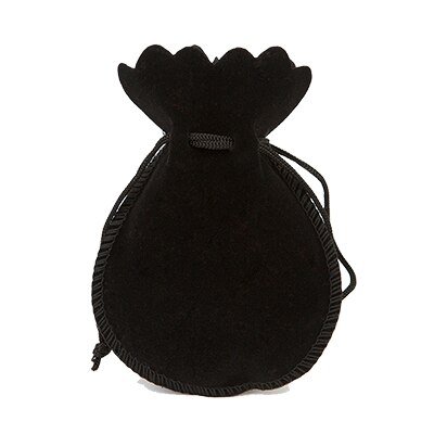 Bolsa de terciopelo 6x7 cm negro/tela roja organizador bolsa de Navidad/boda Cordón de para exhibición de joyería joyero Organizador: Black