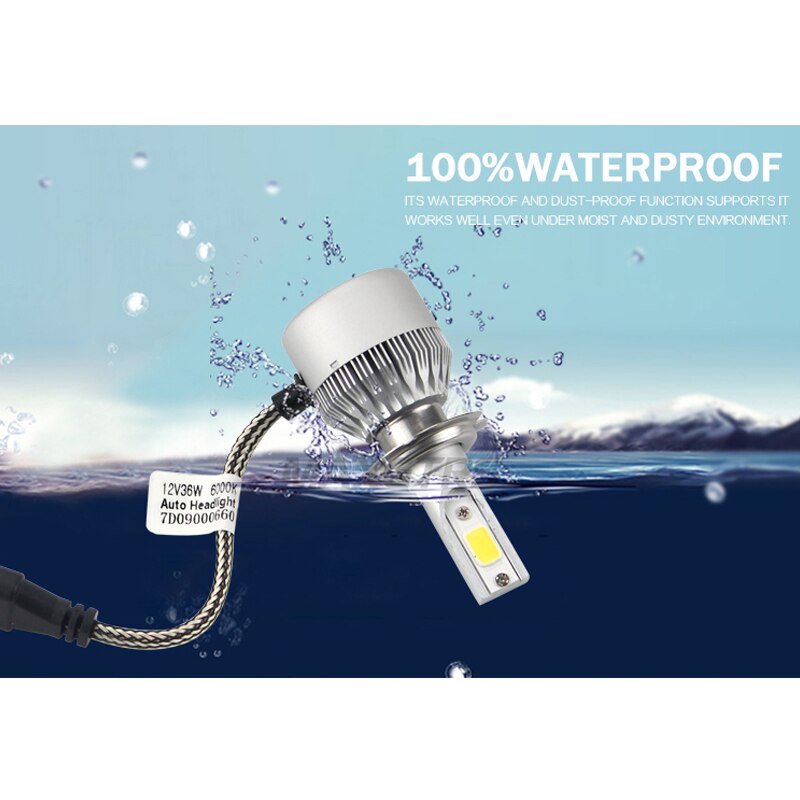 2x h1 h3 h7 h8 h11 9005 9006 hb4 hb3 881 cob led 72w päiväajovalot drl ajovalojen muunnos ajopolttimo 6000k 3000k