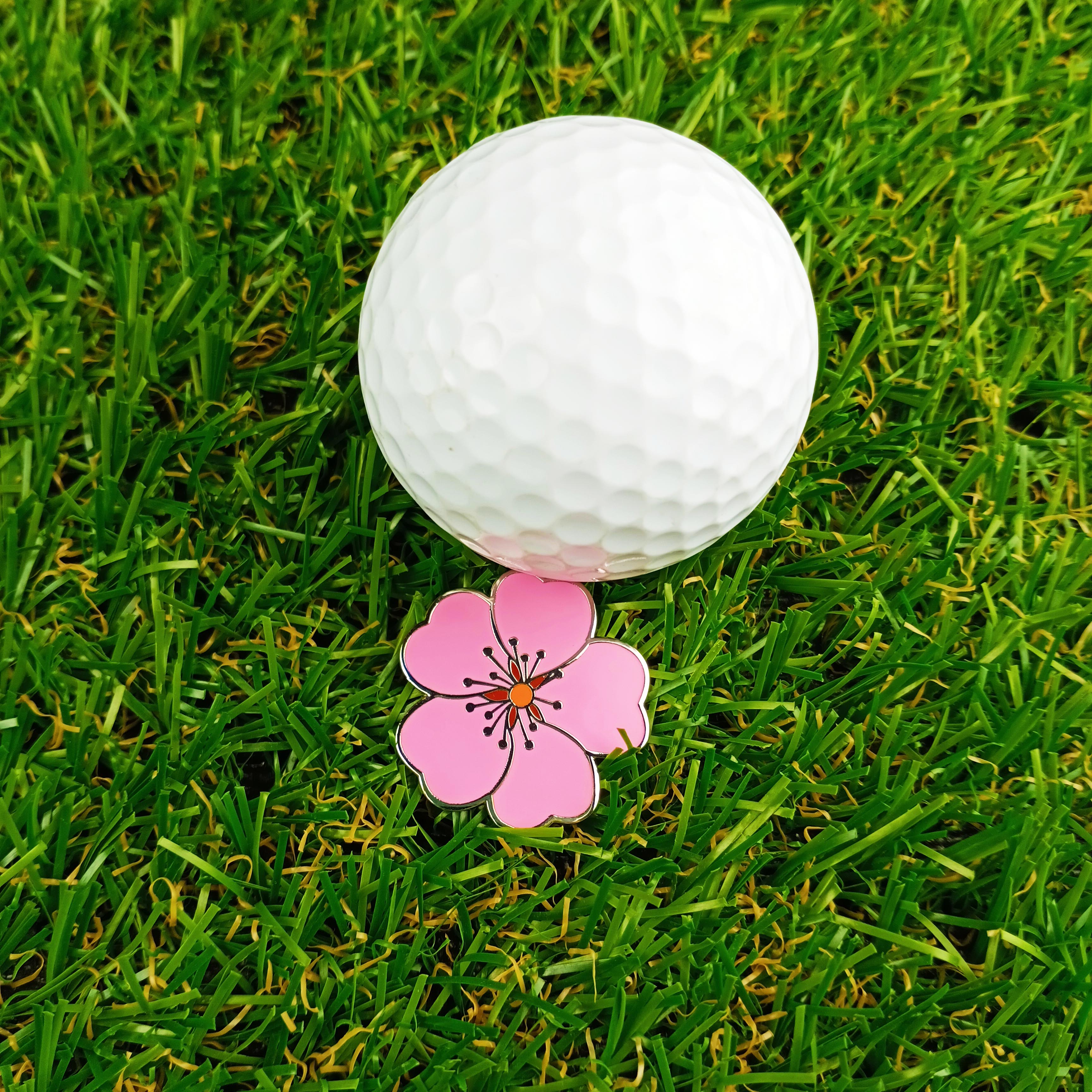 Pinmei Bloem Golfbal Mark Hoed Clips Set Cap Clips Met Golf Markers Set Accessoire Golf Voor Zakelijke Vriend lady Golfers