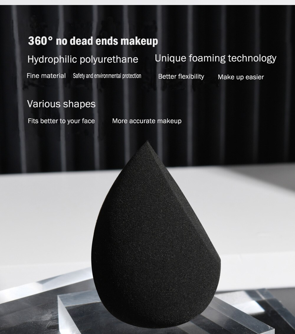 Desire Black Series Spong For Makeup Face Foundation Cosmetic Pwoder Puff Beauty Make up Sponge Set Blinder Make-Up Accessorie