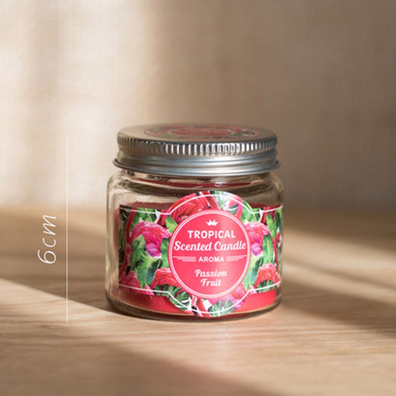 Anlage Glas Öl Kerze Aroma Romantische Kerze Rauchfreien Tasse Krug Party Wachs Geburtstag Duft Kerzen Startseite Dekoration QLB090: Dosen- Frucht Dosen-