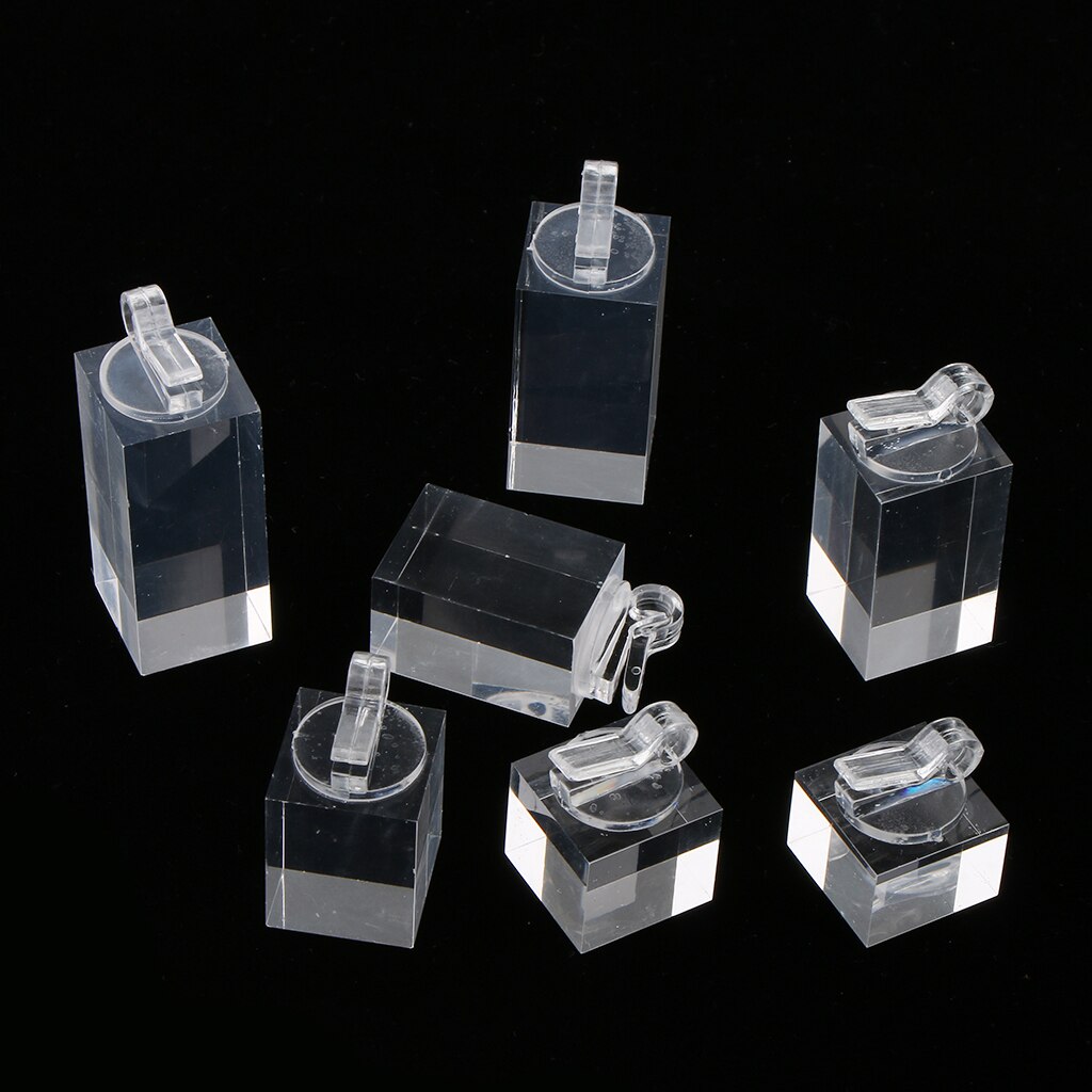 Ring display modern akryl ring hållare display  of 7