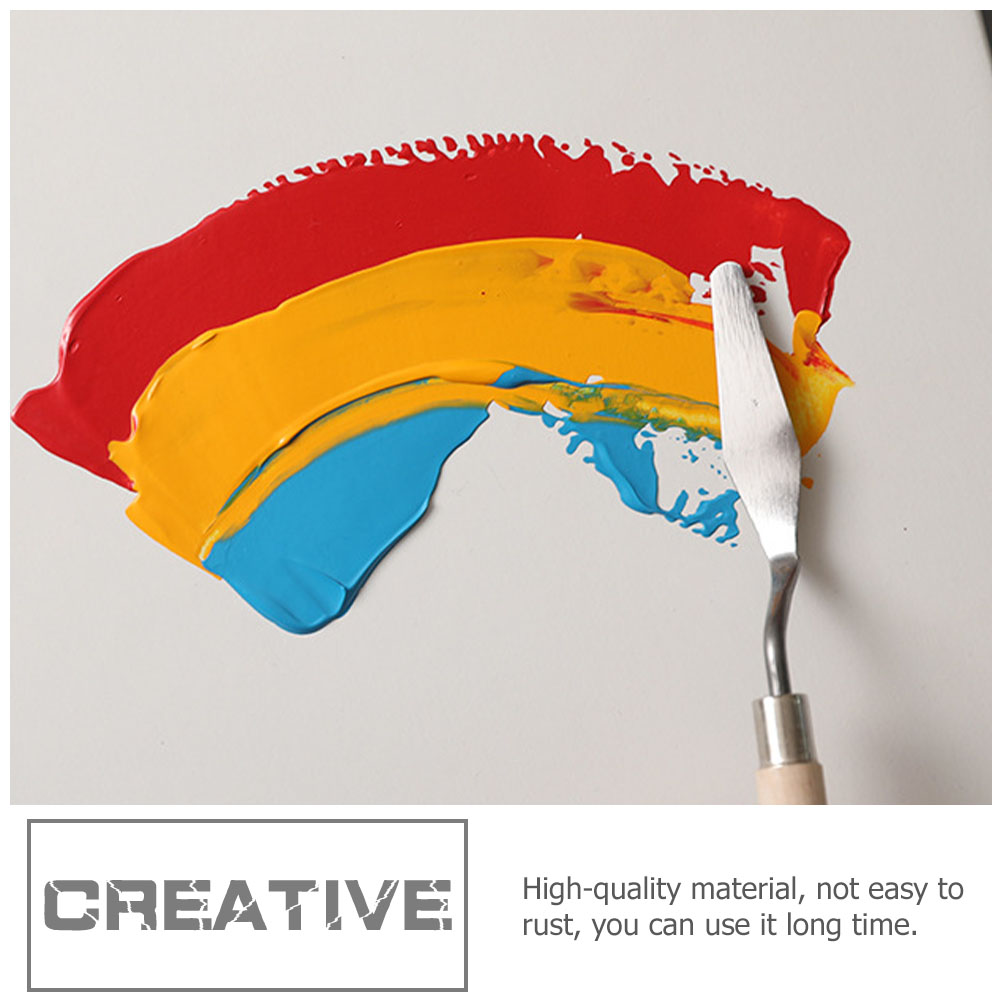 6pcs Painting Mixing Scraper Art Paint Spatulas Color Stirring Shovels Art Supplies