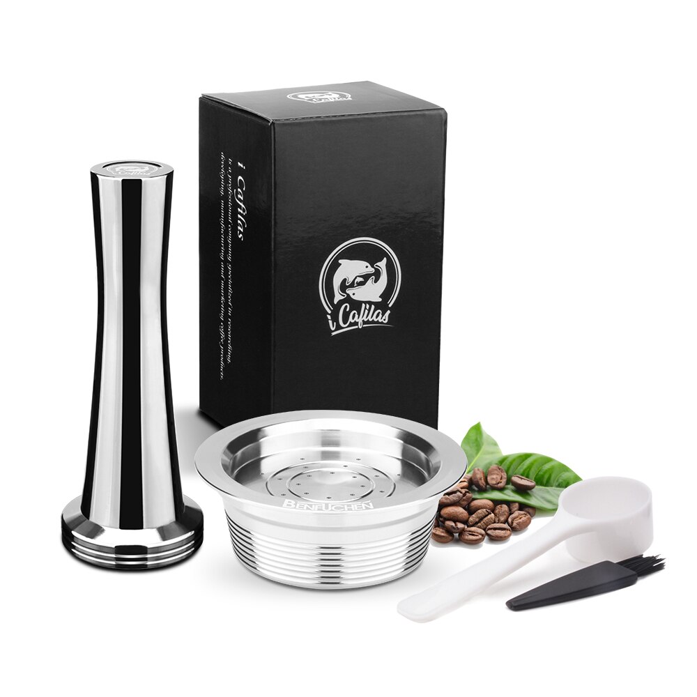 Reusable Coffee Capsule Cup for Lavazza Mio Stainless Steel Refillable Coffee Capsule: 1Cup 1Tamper