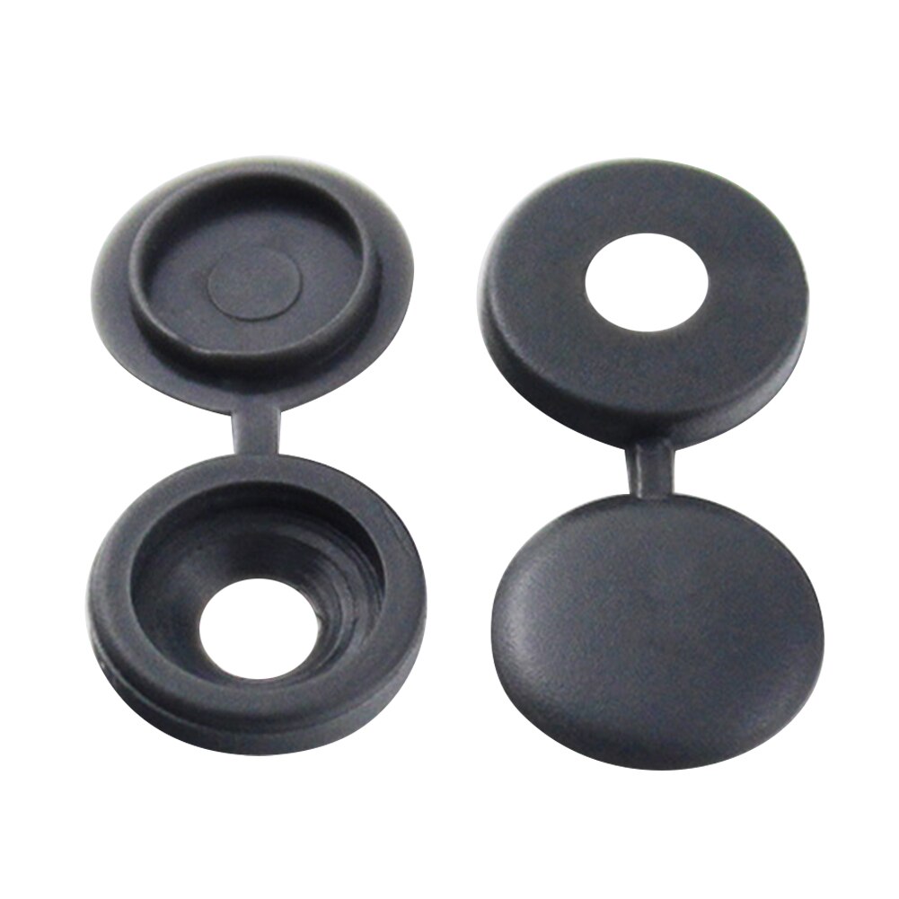 500/100Pcs Plastic Hinged Screw Cover Caps Washer Flip Tops Multiple Colour for Furniture Hardware FEA889