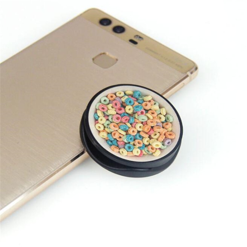 Alimenti Biscotti Espansione Phone Mount Grip Butterato Presa Fold Finger Grip Supporto Del Telefono Mobile per Il Iphone Smartphone Del Basamento della Staffa