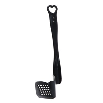 Roterende spatel til køkken termomix fjernelse portionering mad multifunktions roterende blandetromler spatulakitchen gadgets: Blackb