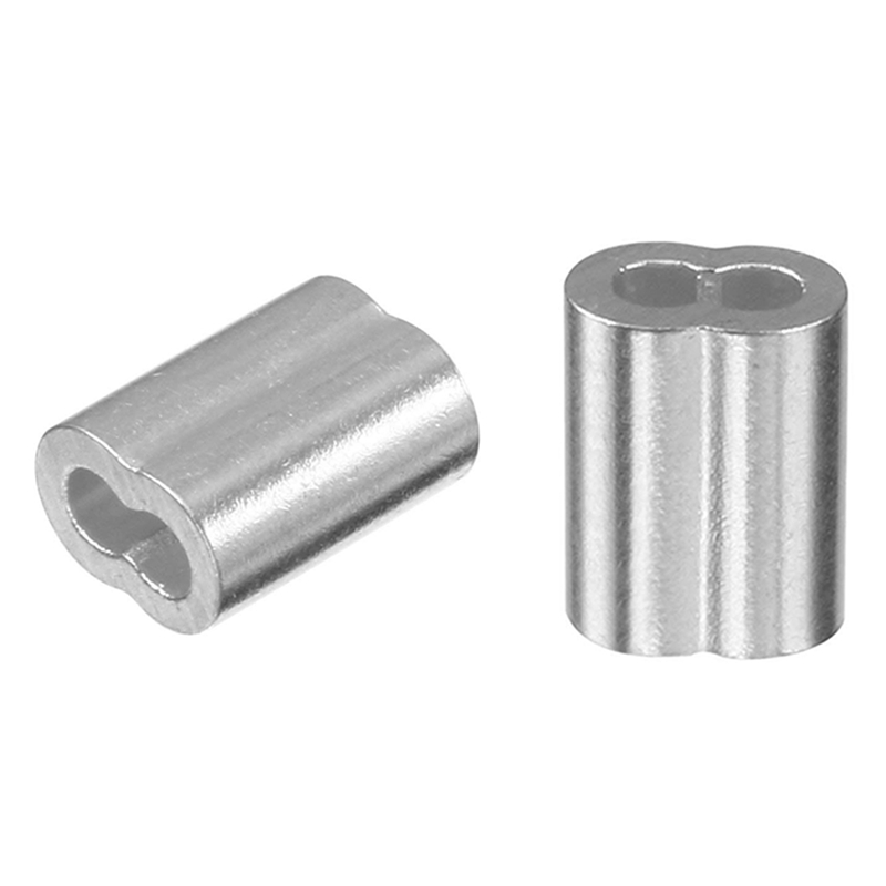 50 Manchons à Sertir Aluminium Uxcell Pour Câble Acier 3mm (1/8 Pouce)