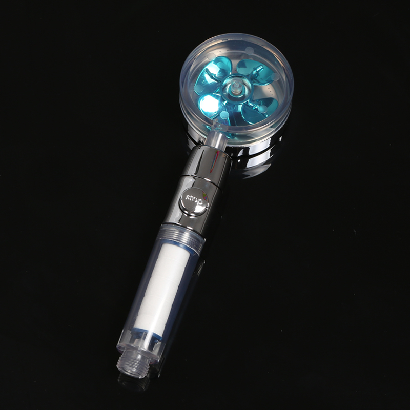 Turbocharged Shower Head Water Saving Flow 360 Degrees Rotating with Filter Rain High Pressure Spray Nozzle Bathroom Accessories: Blue Ordinary