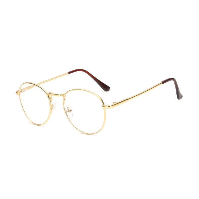 Toketorism metal frame round glasses for women men prescription eyeglasses