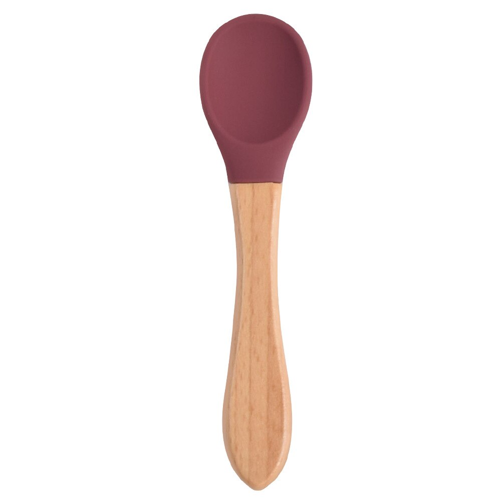 Cuchara de alimentación de bebé de silicona, cucharilla impermeable antideslizante, sin BPA, 1 Uds.: Y16