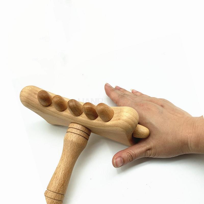 Wood Therapy Massage Tools Gua Sha Lymphatic Drainage Tool Relief Muscle Soreness Anti Cellulite Trigger Points Massage Hammer