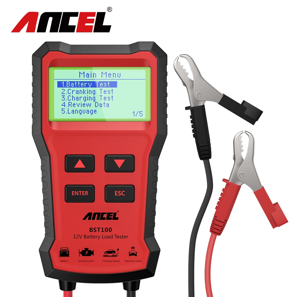 Ancel BST100 OBD2 Car Check Battery Tester Analyzer Code Reader Scan Voltage Charging Test 12V Batteries Tools