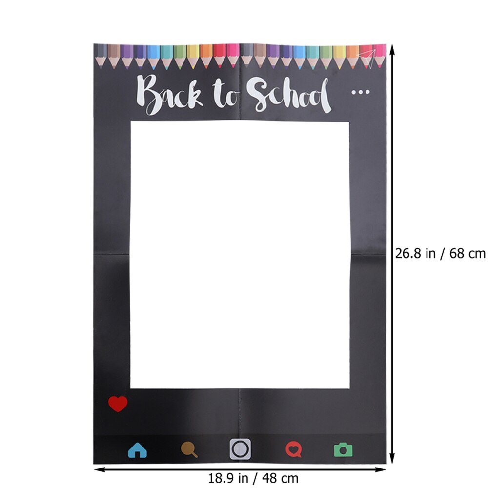 BACK TO SCHOOL Party Props Paper Photo Frame Class Party Decorative Paper DIY Photo Frame Props