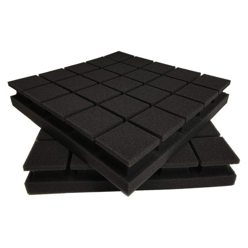12 Pcs Sound-Absorbing Foam Board,Studio Wedge-Shaped Brick, Sound Insulation Board Wedge-Shaped Board, 25 Square