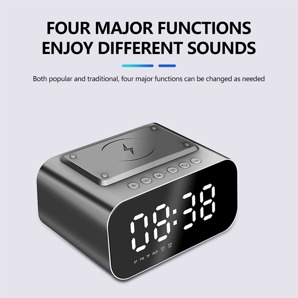 Xiaomi – réveil sans fil avec haut-parleur Bluetooth, horloge numérique intelligente à LED, horloge électronique de bureau, Radio Fm, USB